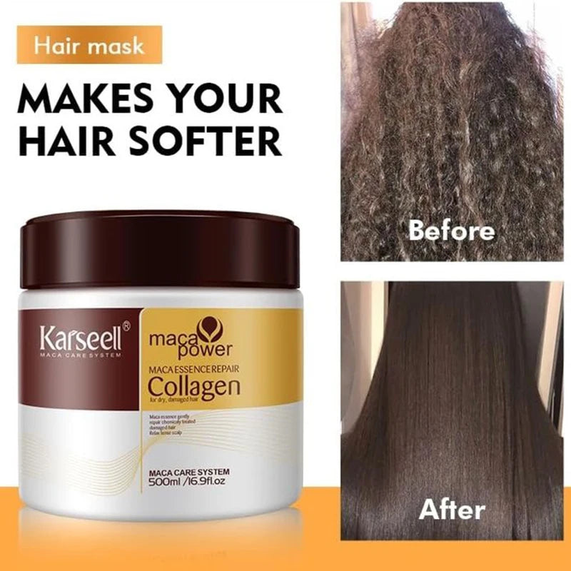 Magical Hair Mask Softens Frizz Repairs Damage Fine Hair Anti-loss Smooth Shiny Hair Collagen